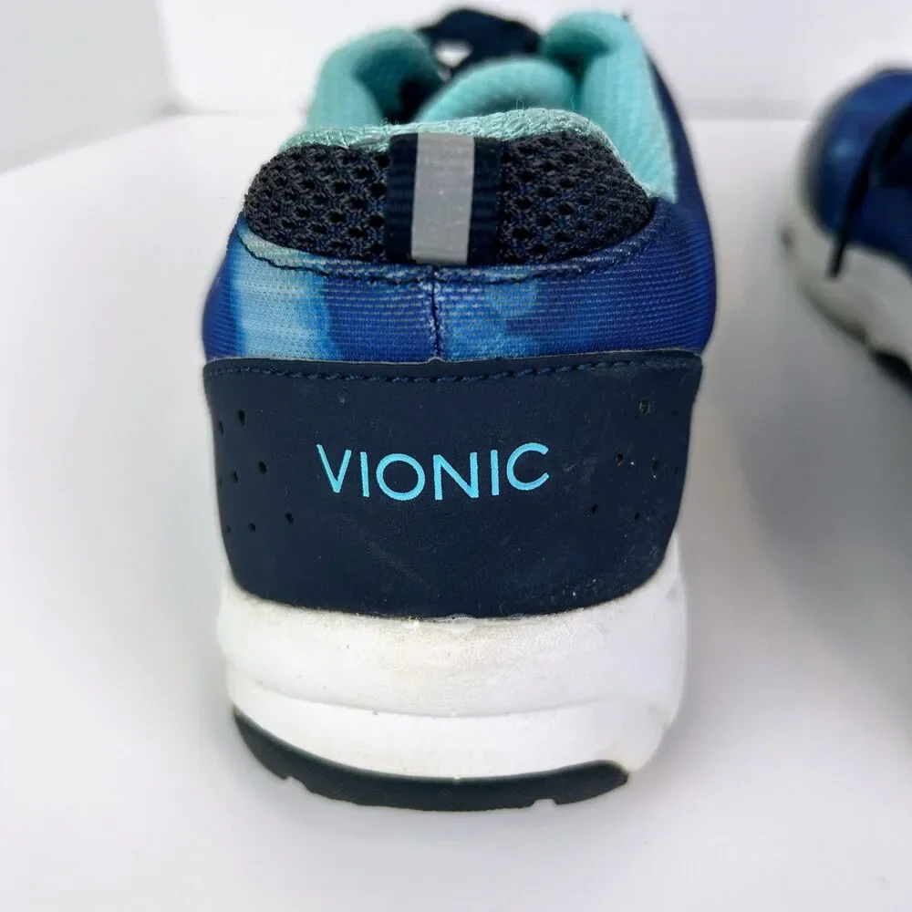 Vionic Action 335 Tourney Sneaker Athletic Comfort Tennis Shoes Lace Up Blue 9
